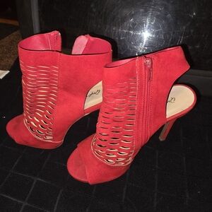 Red Women's Heeled Sandals
